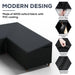 Waterproof black sectional sofa cover for V-shaped furniture (228x228x85x78cm)