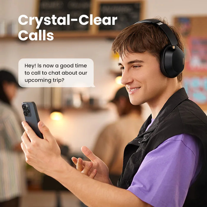Bluetooth Headphones with ANC, 75H Battery, Hi-Res Audio, Gaming Mode