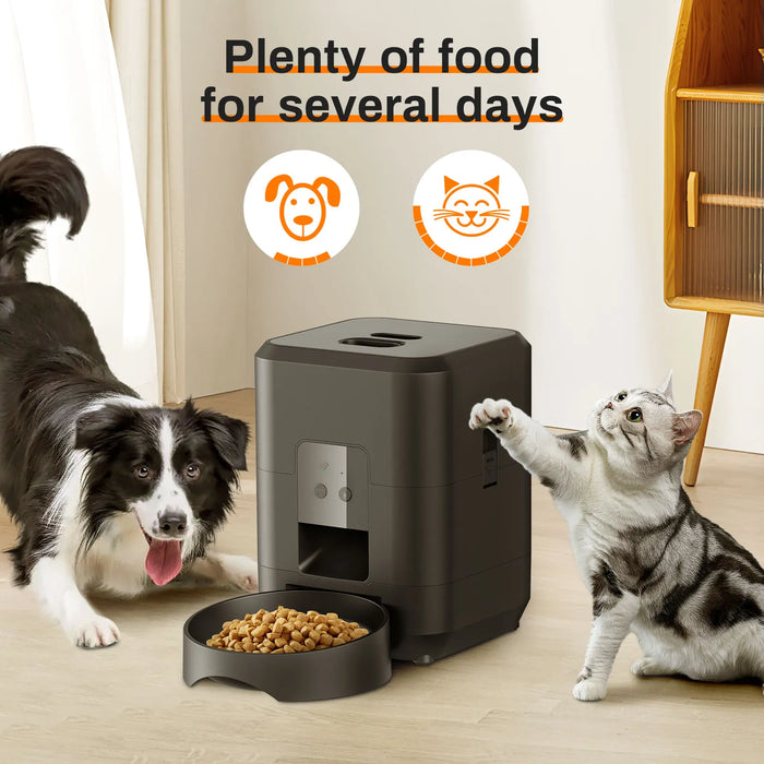 Remote feeding and scheduling via mobile app for small pets