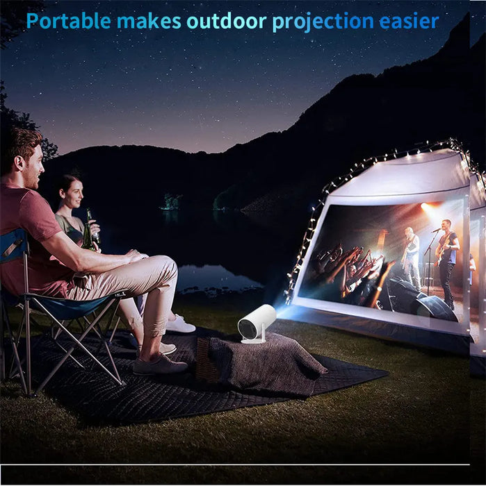 The 4K HD Projector supports projection sizes from 40 to 130, with a flexible projection distance of 12m to 4m, and features automatic electronic keystone correction and a remote control for simple and convenient setup and use