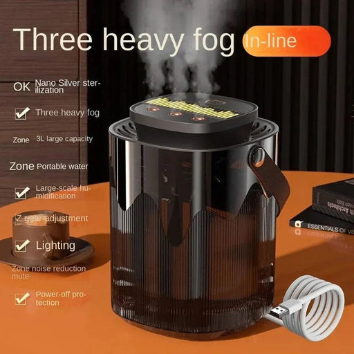 Large Capacity USB Humidifier with Ambience Light and Mute Function for Bedroom - FLUXA
