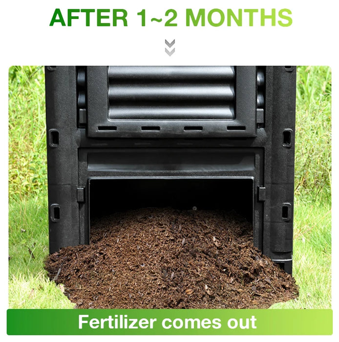 Heavy Duty 450L Outdoor Compost Tumbler for Kitchen & Garden Waste