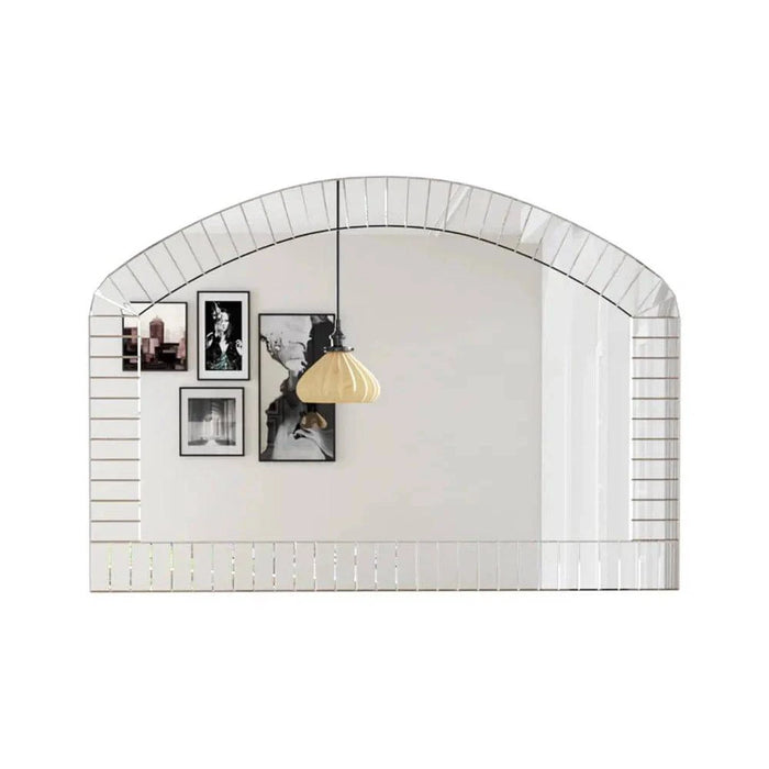 Large Beveled Glass Wall Mirror - Grecian Venetian Accent - FLUXA