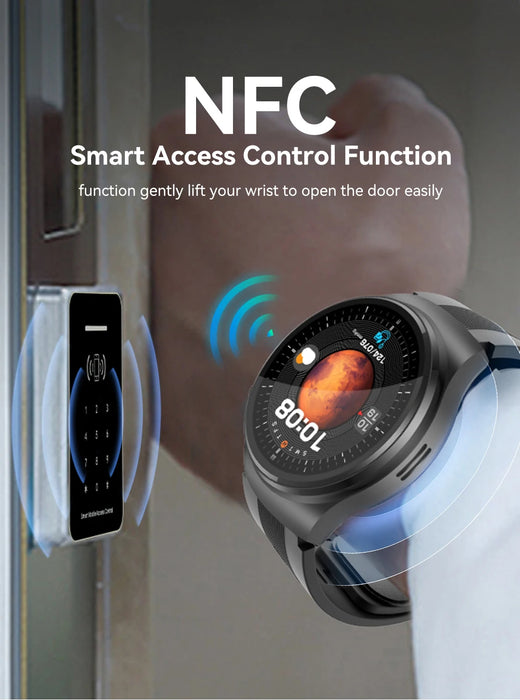 Smart Fitness Watch Blue with ECG and Blood Pressure