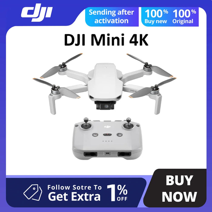 Portable 4K Camera Drone, GPS, Wi-Fi, Brushless Motor