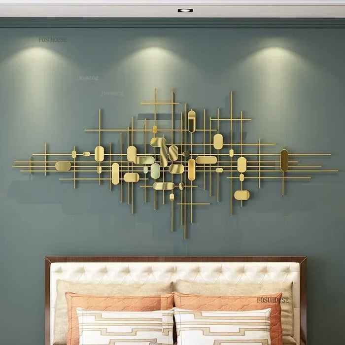 3D Metal Tree Wall Decor for Living Room Gold 150x70cm