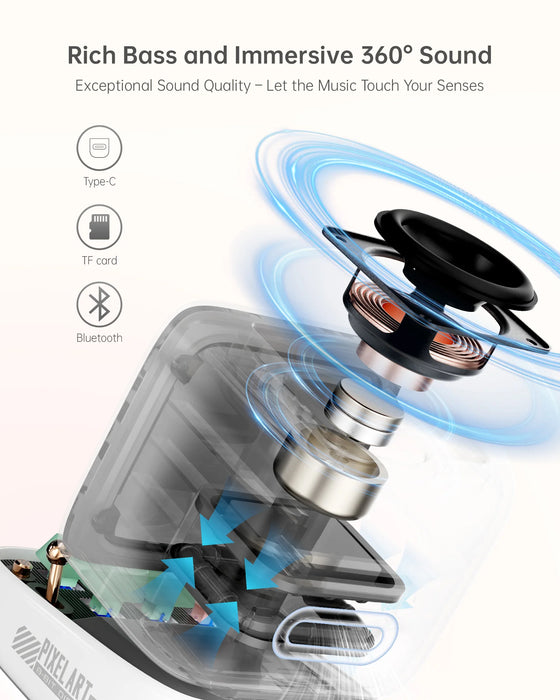 Portable Smart Speaker with Games and Clock Display