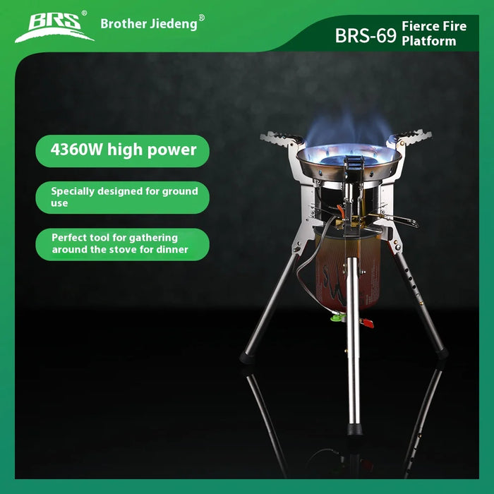 High-Power Gas Burner for Outdoor Cooking and Camping