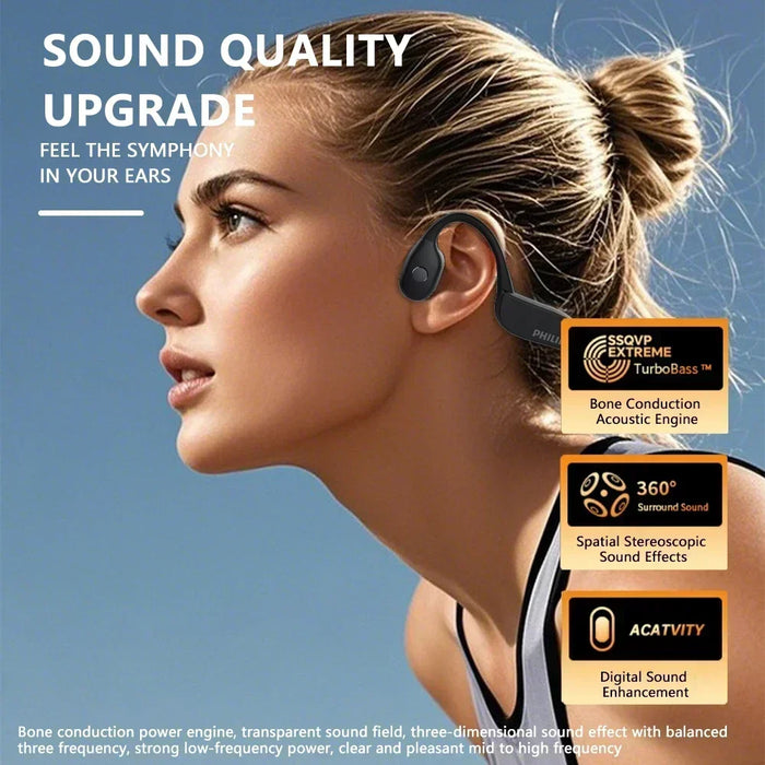 IP66 Waterproof Bone Conduction Sports Headphones with Mic