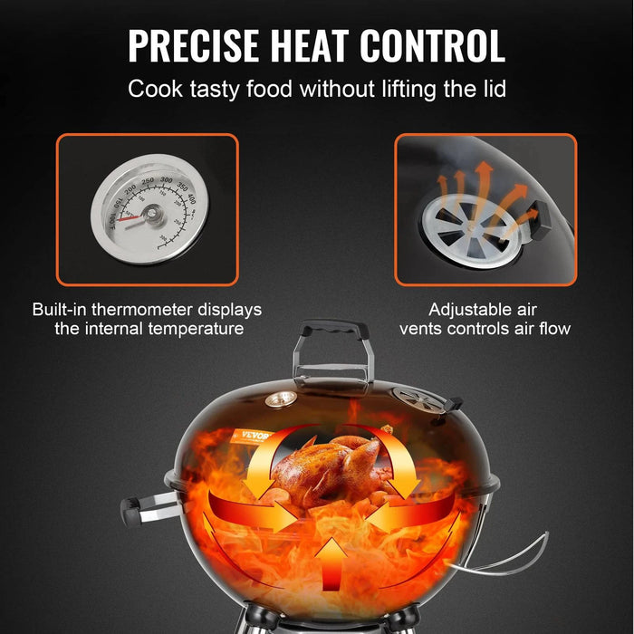 Durable steel construction for efficient heat distribution and grilling perfection