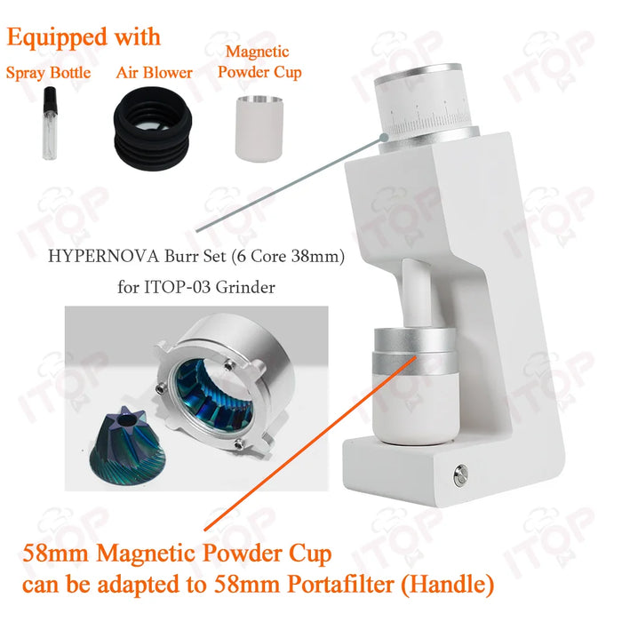 Portable Household Coffee Grinder – High-Precision Burr Mill with NEW Cup