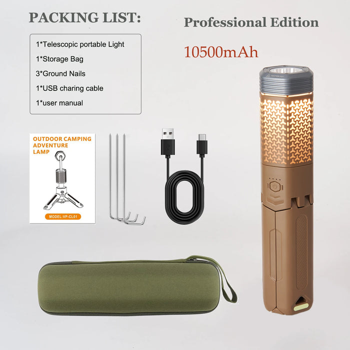 Rechargeable Outdoor Flashlight with Magnetic Base