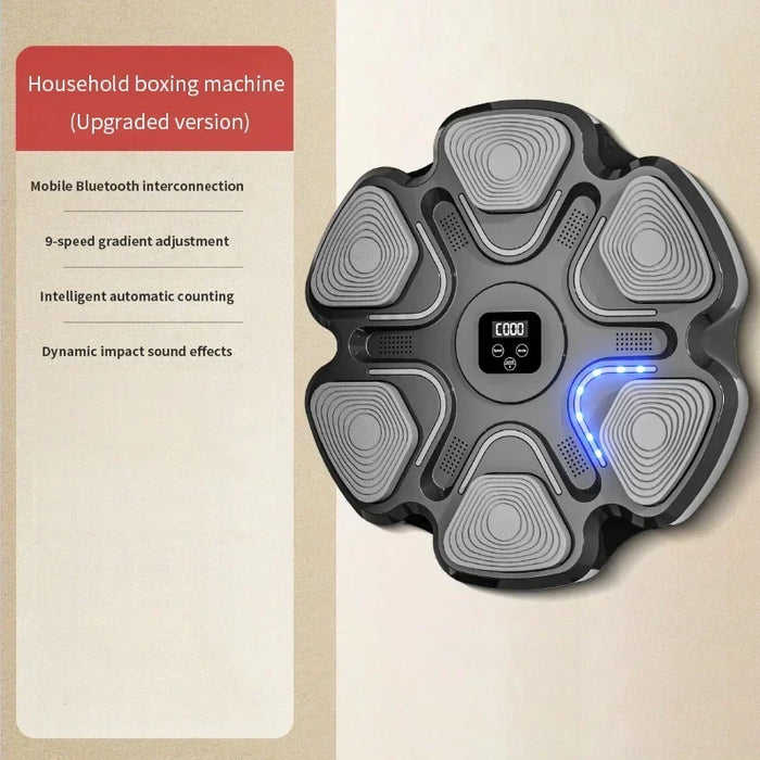 Smart Boxing Trainer Grey Music Boxing Machine for Home Fitness - an innovative and interactive home fitness equipment designed to provide a complete boxing workout experience