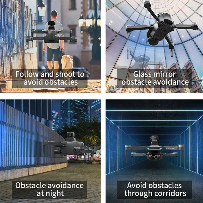 Portable 4K GPS Drone with 360° Obstacle Avoidance