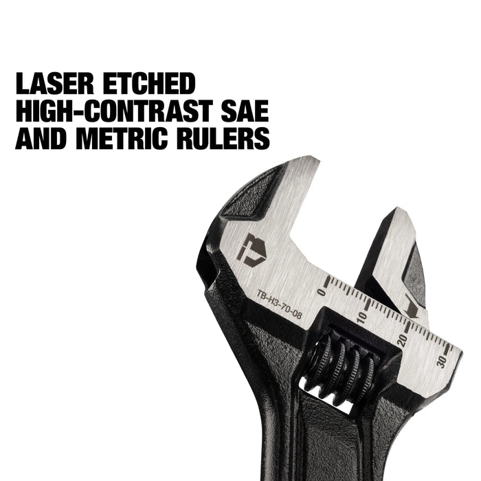 Laser-Etched Metric and Imperial Scale Markings for Easy Reference