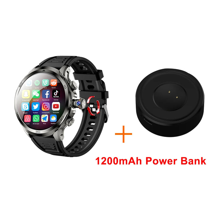 4G SIM Android Smartwatch with HD Camera & Extra Power Bank