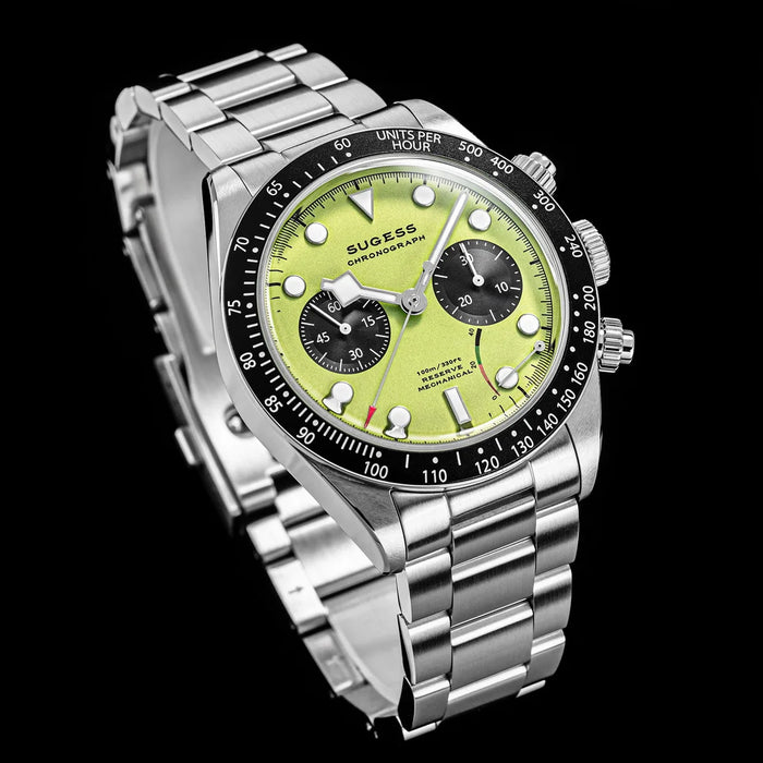 Stainless Steel Pilot Watch – Hand-Wound, Domed Sapphire
