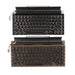 Ergonomic Retro-Style Mechanical Keyboard with Metal Frame and Leather Finish