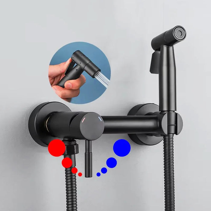 Stainless Steel Bidet Spray Gun, Hot Cold Dual Control