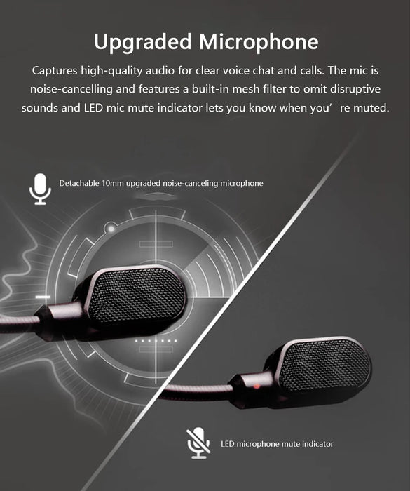 Over Ear Wired Gaming Headset with DTS Sound and Mic
