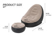 Versatile and stylish pink inflatable lounger seat suitable for living rooms, bedrooms, and dorm rooms