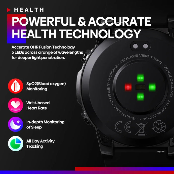 Smartwatch with 400mAh battery and IP68 waterproof rating