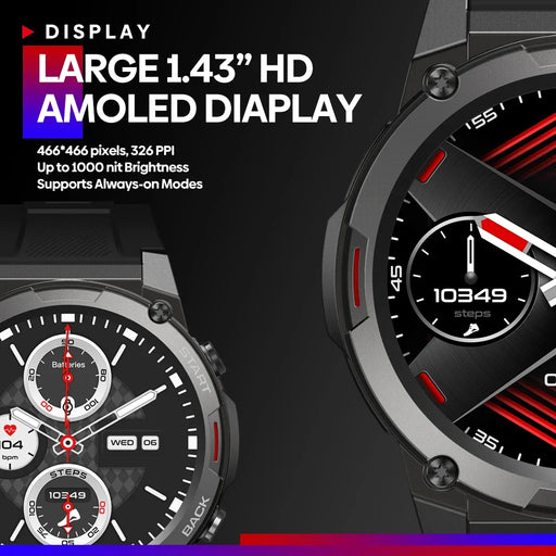 Silver smartwatch with heart rate and SpO2 monitoring