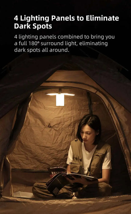 Package contents of the waterproof camping flashlight including carrying pouch and carabiner