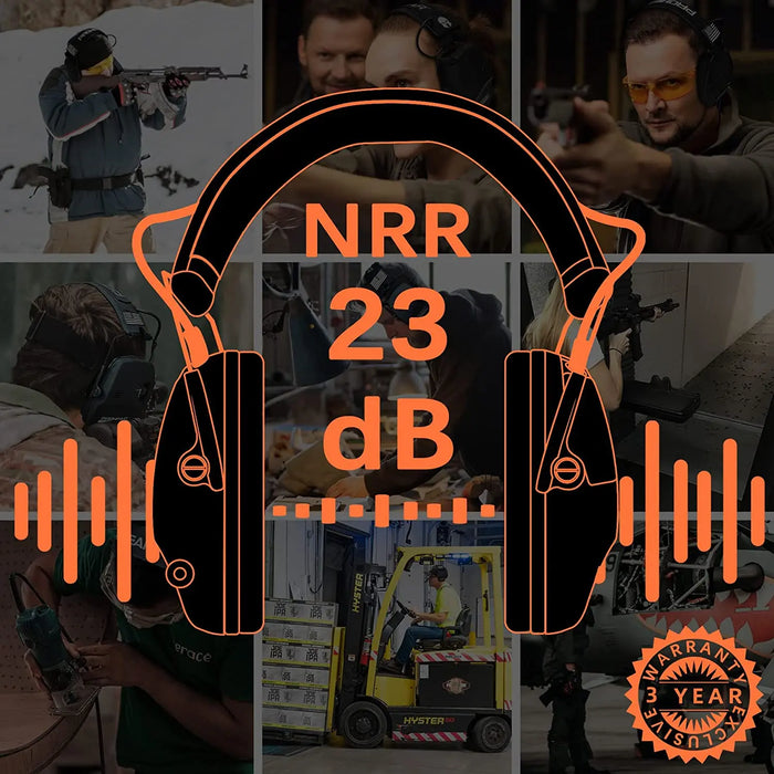 Comfortable cushioned ear cups for extended use in shooting environments