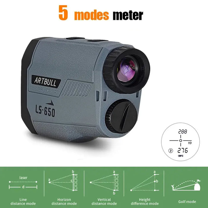 Golf Laser Rangefinder 650M with Slope & Flag-Lock for accurate distance measurement on the golf course