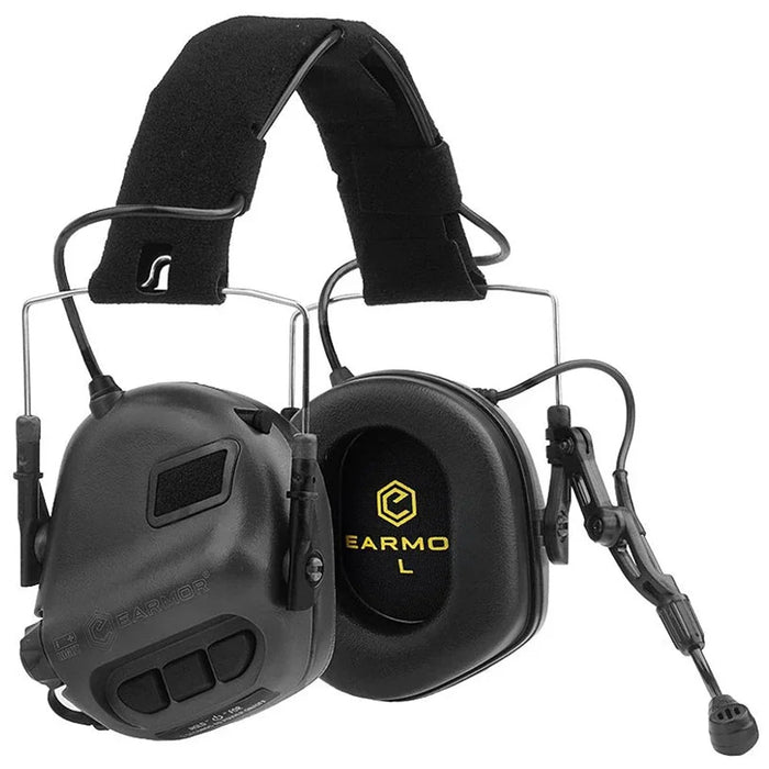 Tactical Aviation Shooting Headset with Active Noise Cancellation (Grey)