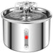 Stainless steel automatic pet water fountain with easy-to-clean design