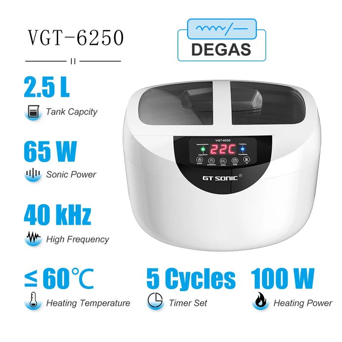 Digital Ultrasonic Cleaning Bath for Home and Kitchen Use