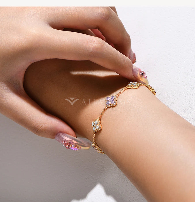 Personalized Moissanite Diamond Bracelet with optional engraving