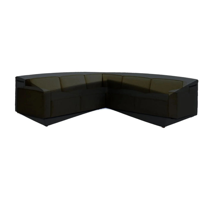 Waterproof black sectional sofa cover for V-shaped furniture (228x228x85x78cm)