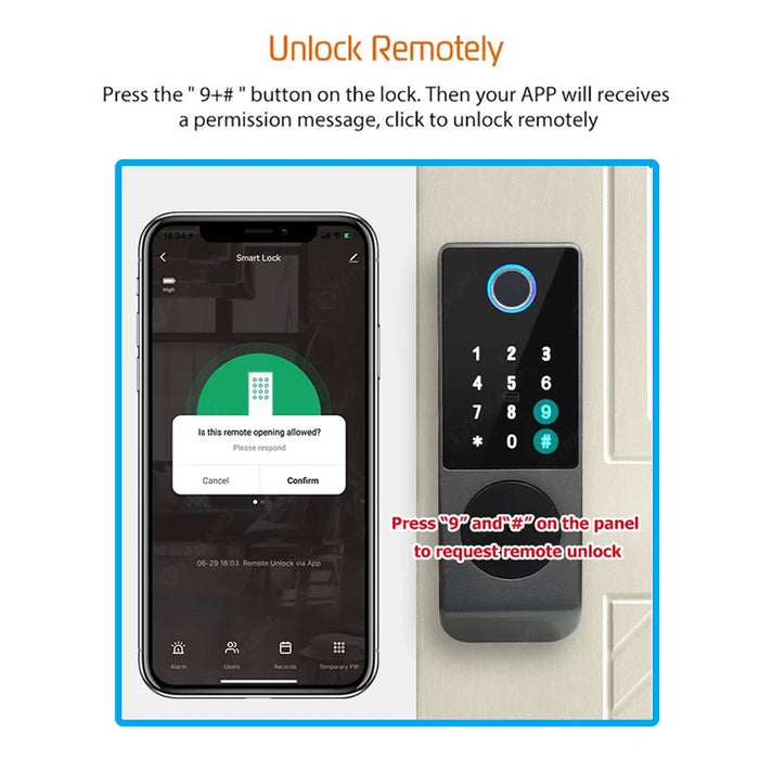 Outdoor Keyless Fingerprint Lock – Waterproof, Remote Access, App & Passcode Unlock C-1