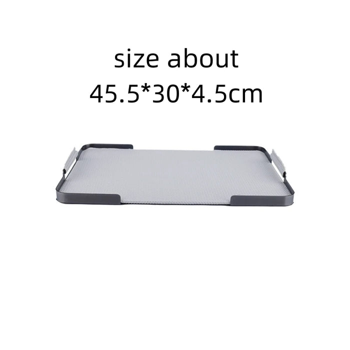Rectangular Leather Storage Tray for Coffee Table & Decor