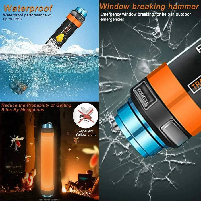 Portable LED Camping Light - USB Rechargeable Waterproof Lantern (D15) - FLUXA