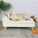 Easy to Clean Pet Sofa Bed with L-Shape Backrest and Comfortable Filling
