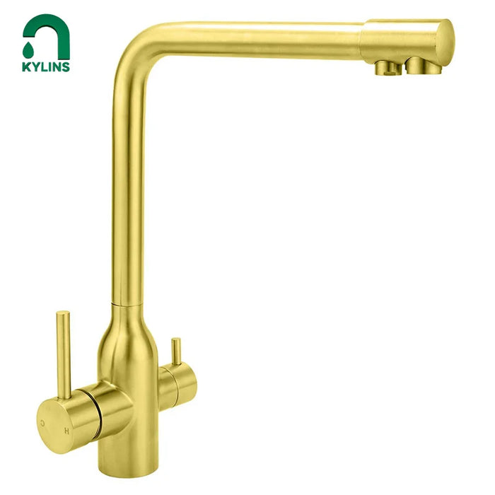 3-Way Kitchen Mixer Tap with 360° Swivel & Pure Water Outlet
