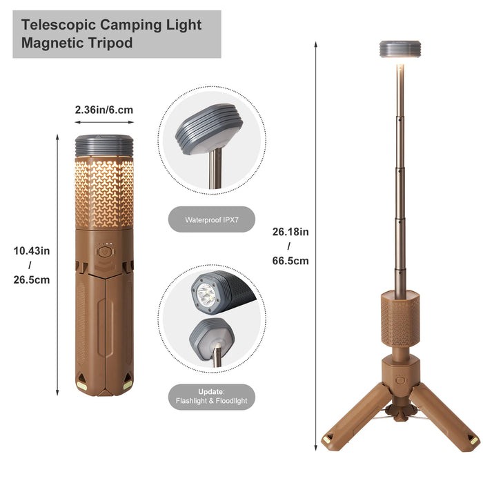Rechargeable Outdoor Flashlight with Magnetic Base