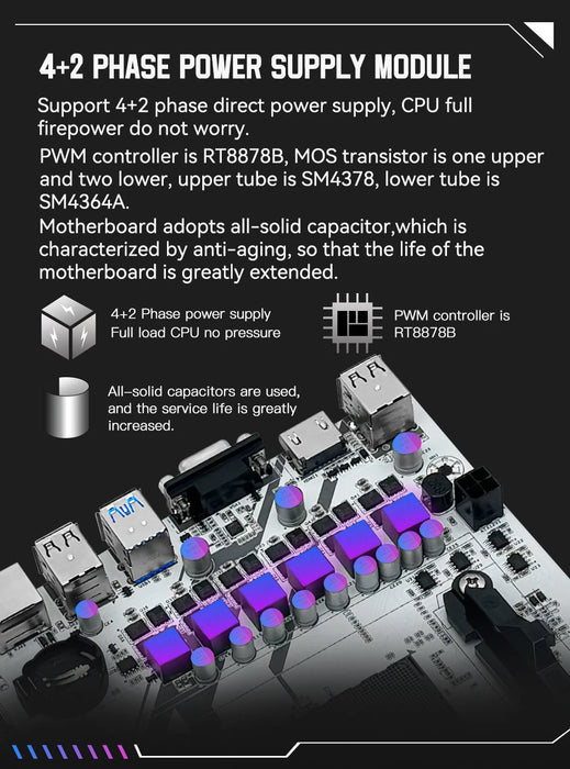 AM4 motherboard with RJ45 Ethernet port for high-speed networking