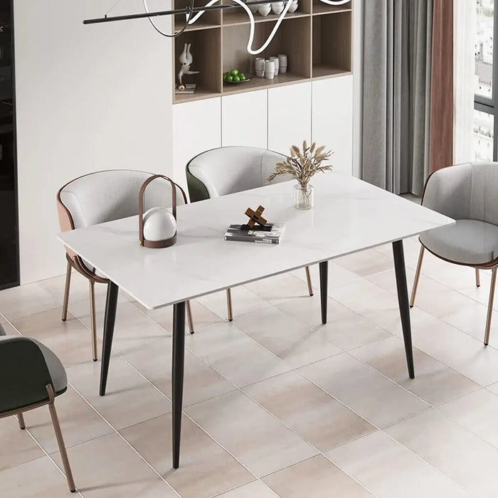 High Gloss Marble Dining Table for Kitchen & Restaurant Use