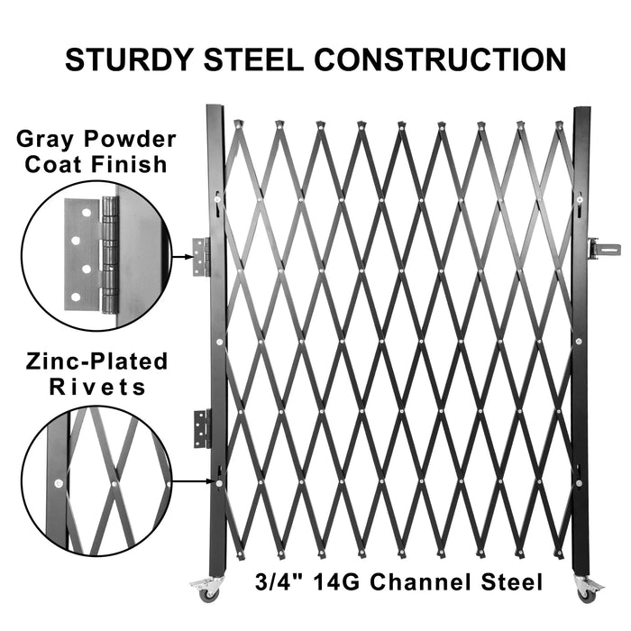 Adjustable Steel Security Gate for Children and Pets Containment