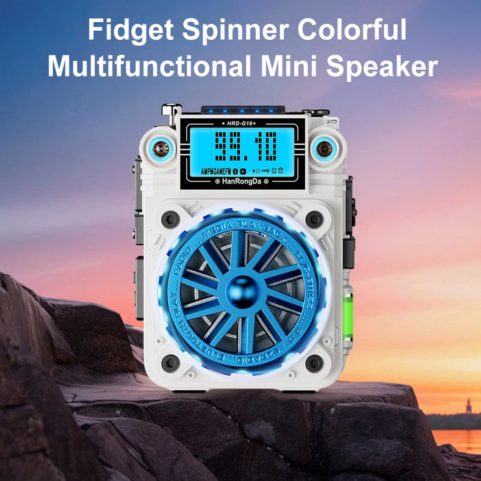 Portable Bluetooth 5.2 Speaker with Color Lights & FM Radio