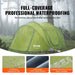 Spacious and waterproof 4-person pop up camping tent with door and window