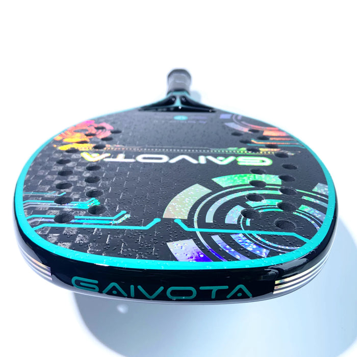 Beach Tennis Racquet 12K Carbon Fiber Rough Surface with Backpack for Professional Play: Durable and lightweight carbon fiber racquet designed for professional beach tennis