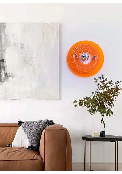 Antique Bauhaus Orange Wall Lamp for Living Room Decor