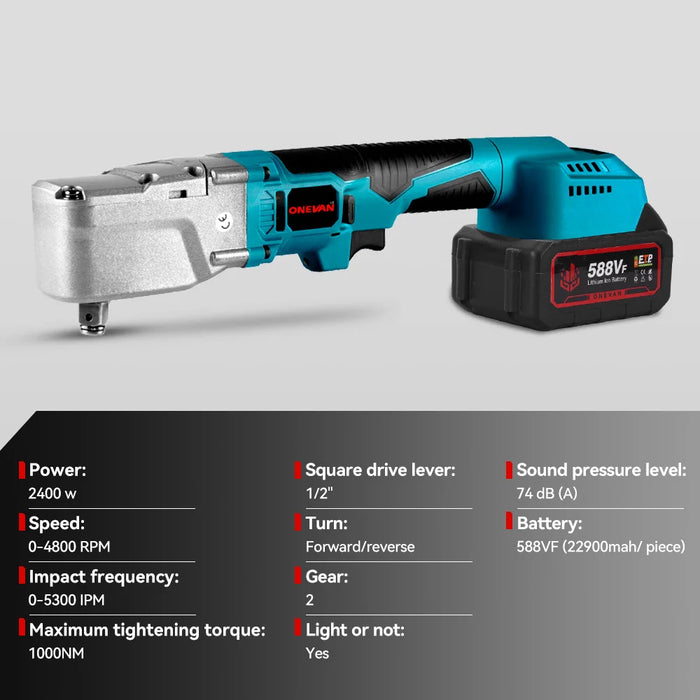1000N.M Electric Ratchet Wrench with Brushless Motor