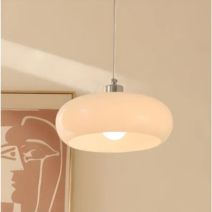 Decorative White LED Pendant Light – Modern Retro Style, AC Powered Orange